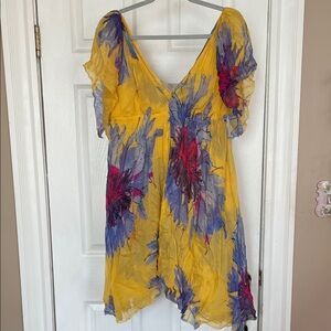 Diane van Furstenburg Vibrant Yellow Floral Dress